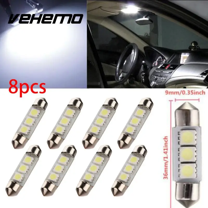 

1PC 5050 3SMD 31MM-36MM Durable LED Lighting Double-End Bulb Car Indoor Light Reading Light Lamps Auto Interior Work Bulb party