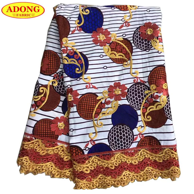 

Popular Style 6 Yards/pcs African Wax Print Lace Fabric 2019 African Cord Lace Hollandais Wax Lace With High Quality For Wedding