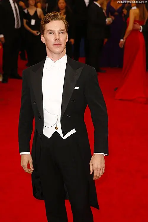 red carpet black suit