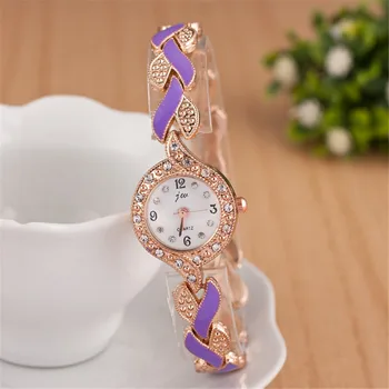 

Women Fashion Stainless Steel Round Wrist Watch 2018 Band Analog Quartz Watches