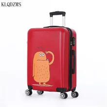 KLQDZMS 20/24/28 дюймов С рисунком ABS+ PC бленда для объектива в багаж на ролликах простые женские чемоданы для путешествий для ручной клади на Тележка Сумки на колесах