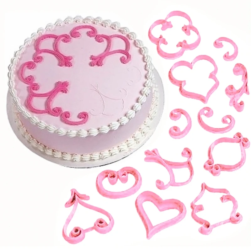 

EZLIFE Decorative Cutting Bake Biscuit Tool Embossed Mold Christmas Cookie Printing Cake Mould 12 Pcs LXW4407