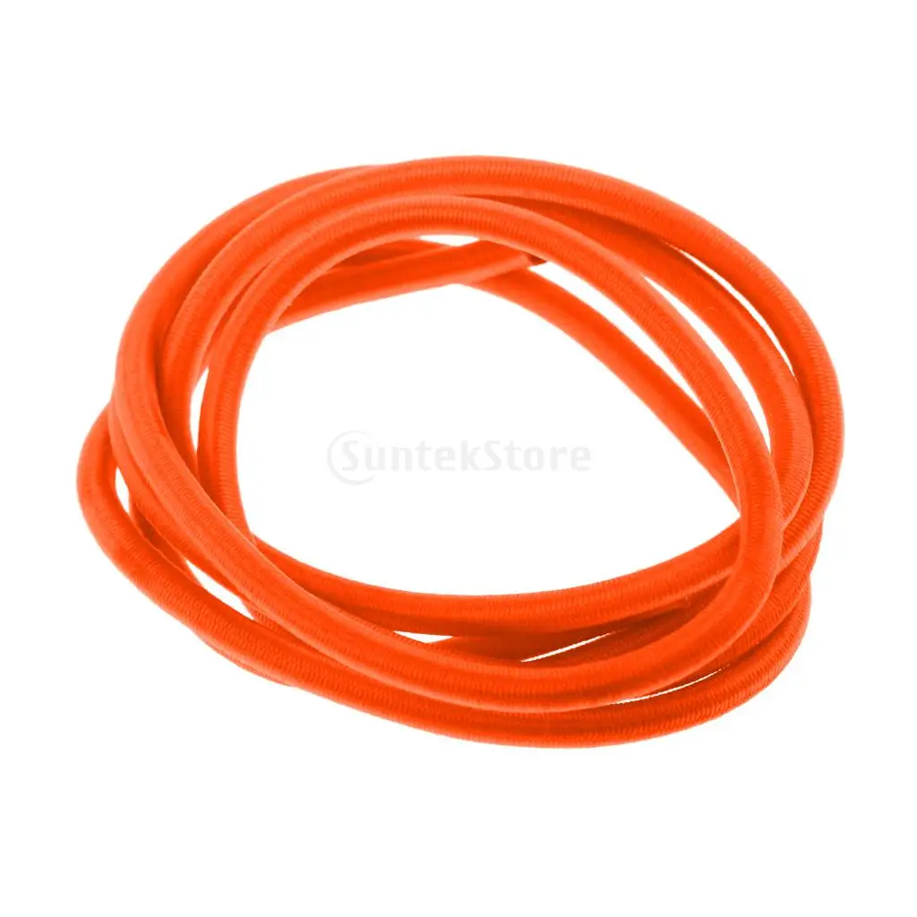 Black/Orange 4mm Marine Bungee Rope Shock Cord Car Truck Roof Racks Trailers Boats Kayaks Tie Down 0.5 2 20 30 50 75m