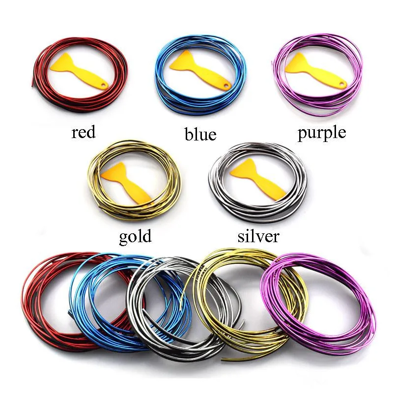 

3M 5M Car Seal Accessories Styling Interior Exterior Decoration Door Strip Moulding Trim Dashboard Edge Universal Auto Chrome