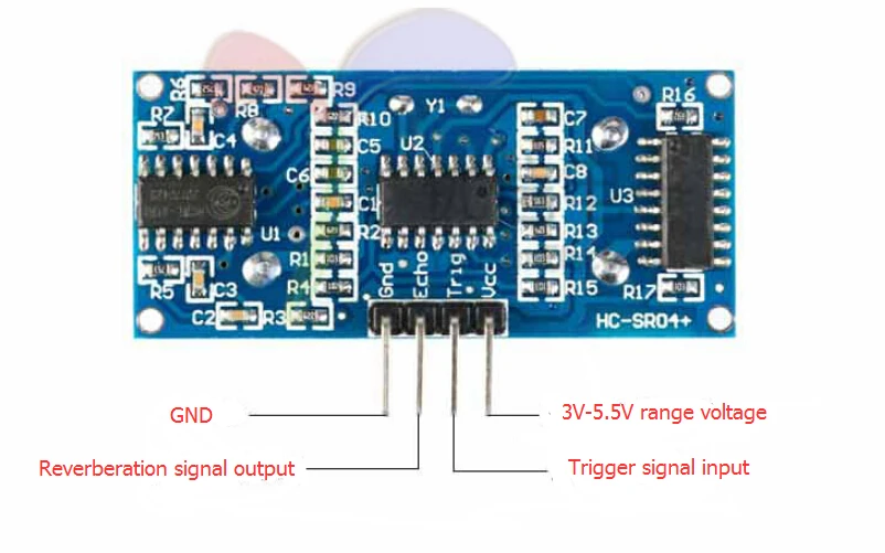 HC-SR04 плюс модуль ультразвукового датчика HC-SR04+ для Arduino ультразвуковая измерительная плата расстояния 3,3 V 3,5 V электронная печатная плата DIY