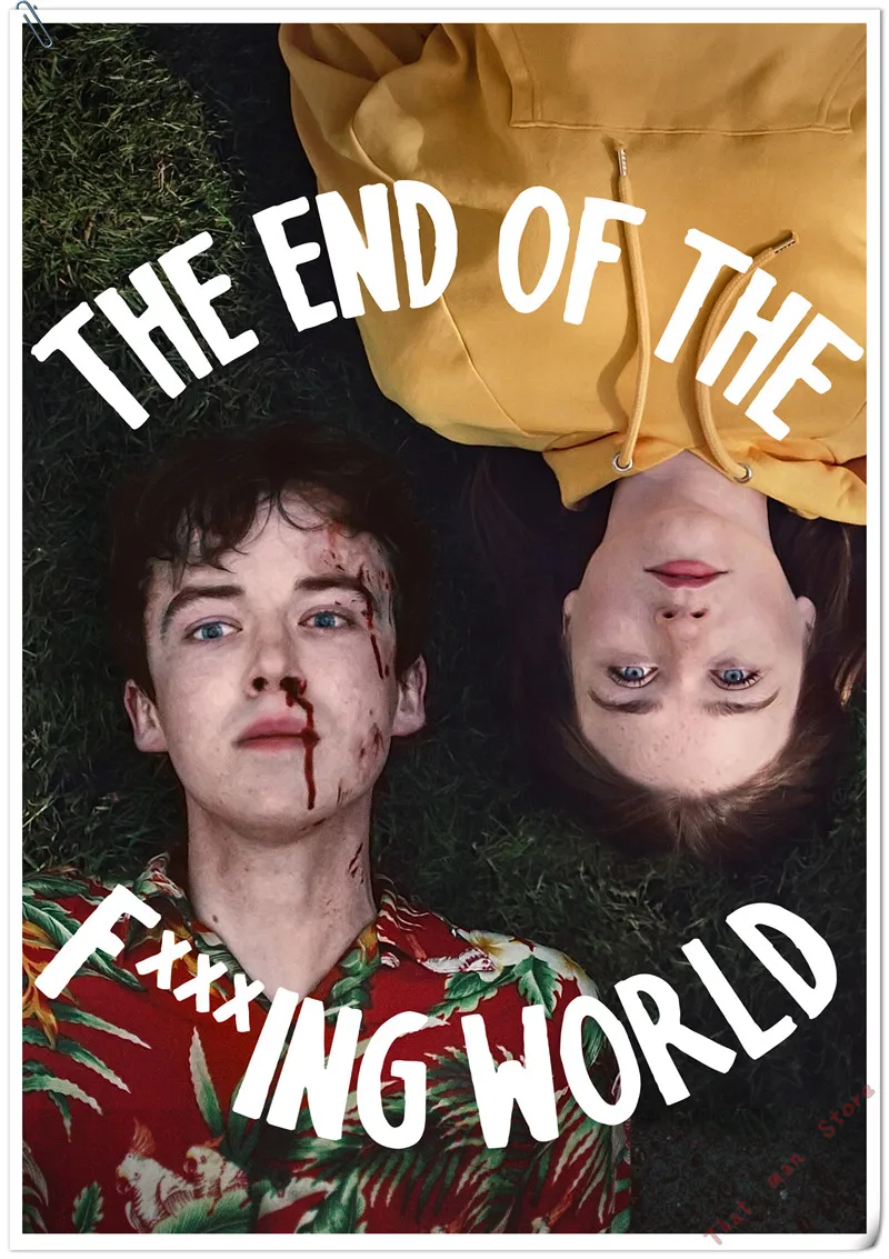 The End of the F* ing World Плакат, четкое изображение, наклейки на стену, украшение дома, высокое качество, печать, белая бумага с покрытием, домашнее искусство - Цвет: Армейский зеленый
