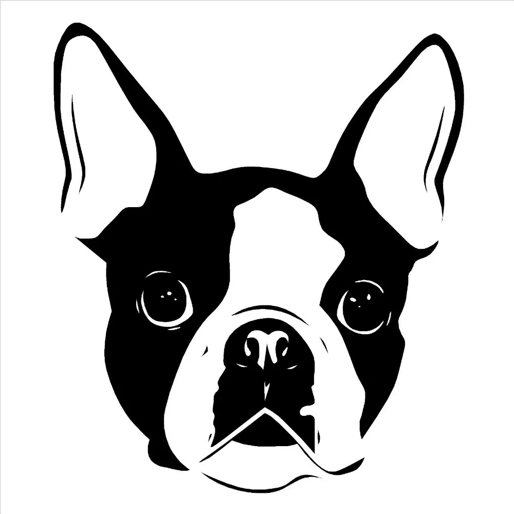 cute animal wall stickers for bedroom boston terrier dog pug christmas