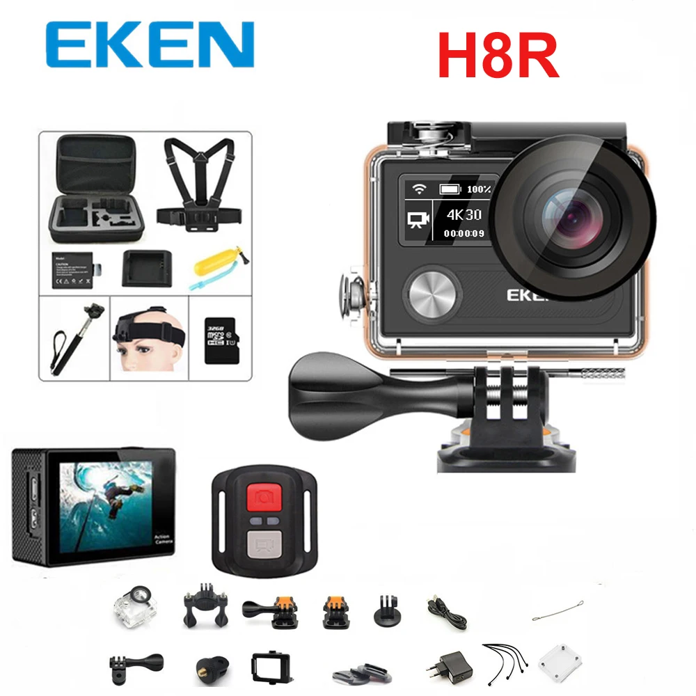 

EKEN H8R PLUS Ultra HD 4K 30FPS WIFI Action Camera 30M waterproof 14MP 1080p 60fps DVR underwater go Helmet extreme pro sport