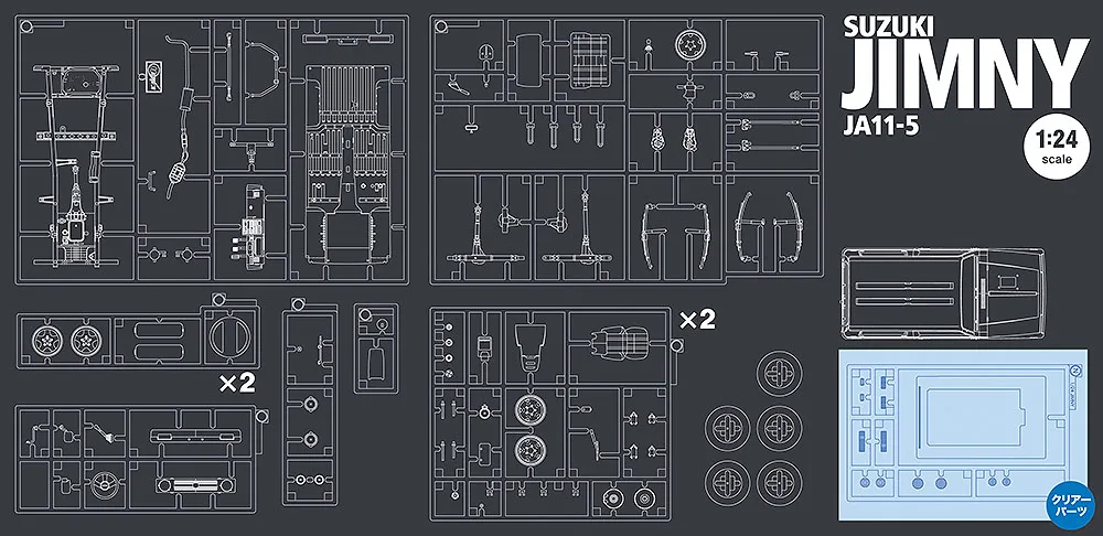 JIMNY JA11-5 Land Cruiser 1/24 модель автомобиля 21122