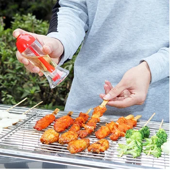 

1 Pcs Creative Western Food Cruet Controllable Barbecue Spice Oil Jar Press Type Condiment Jar Sauce Bottle Home Kitchen Tools