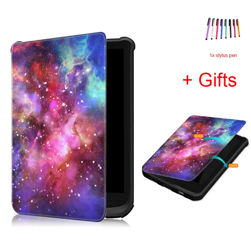 

Ultra Slim magnetic PU Leather Folding cover case For pocketbook 627/616/632 case for PocketBook Touch Lux 4/Basic Lux 2 case