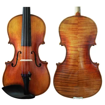 

Copy Stradivarius 1689 100% Handmade FPVN03 Oil Varnish Violin + Carbon Fiber Bow Foam Case