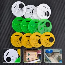 12 шт. круглые леток для улья входные ворота диск пластиковые пчелы гнездо двери соты входные ворота оборудование для пчеловодства