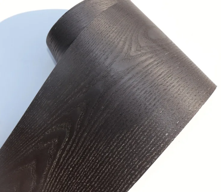 

LengthL2.5Meters Width:16cm Thickness:0.25mm Wax-dyed Pattern Natural Black Oak Wood Veneer