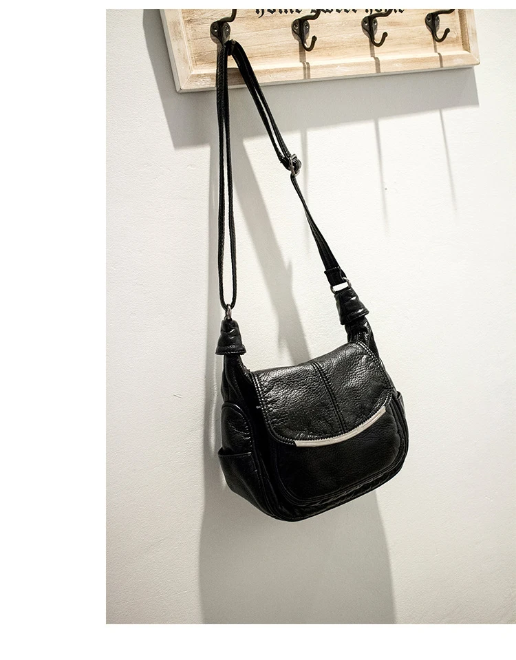 IMIDO, роскошный дизайн, женская сумка из натуральной кожи, мягкая овчина, сумка-мессенджер, женская сумка через плечо, сумка через плечо, черный, синий, MG022