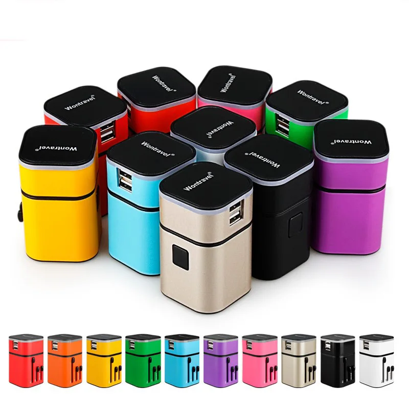 Универсальный переходник с международной вилкой и 2 USB портами|adapter dsl|charger 12vadapter