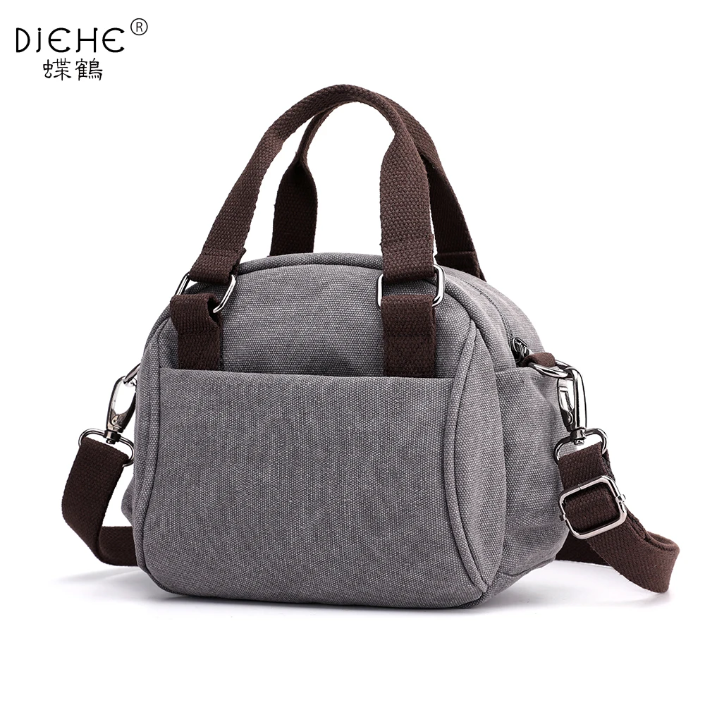 Women handbags Messenger Bag Ladies Crossbody Bag Solid Color Multi Pockets Zipper Tote Hobo Canvas Crossbody Shoulder Bag