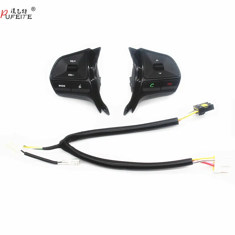 Para KIA RIO 2011-2014 botón de control de volante multifuncional interruptor de volumen de teléfono de Audio para accesorios de coche bluetooth Para KIA RIO 2011-2014 botón de control de volante multifuncional interruptor de volumen de teléfono de Audio para accesorios de coche bluetooth