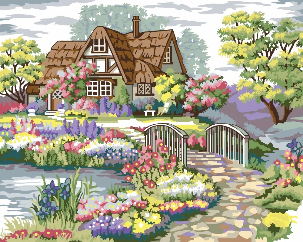 Beautiful home beautiful scenery painting birthday gift 40*50cm