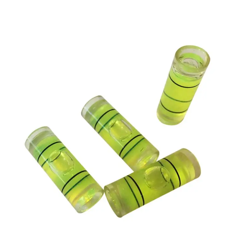 

4 PCs Acrylic Tube Bubble Spirit Level Vial Measuring Instrument D 8mm L 22mm