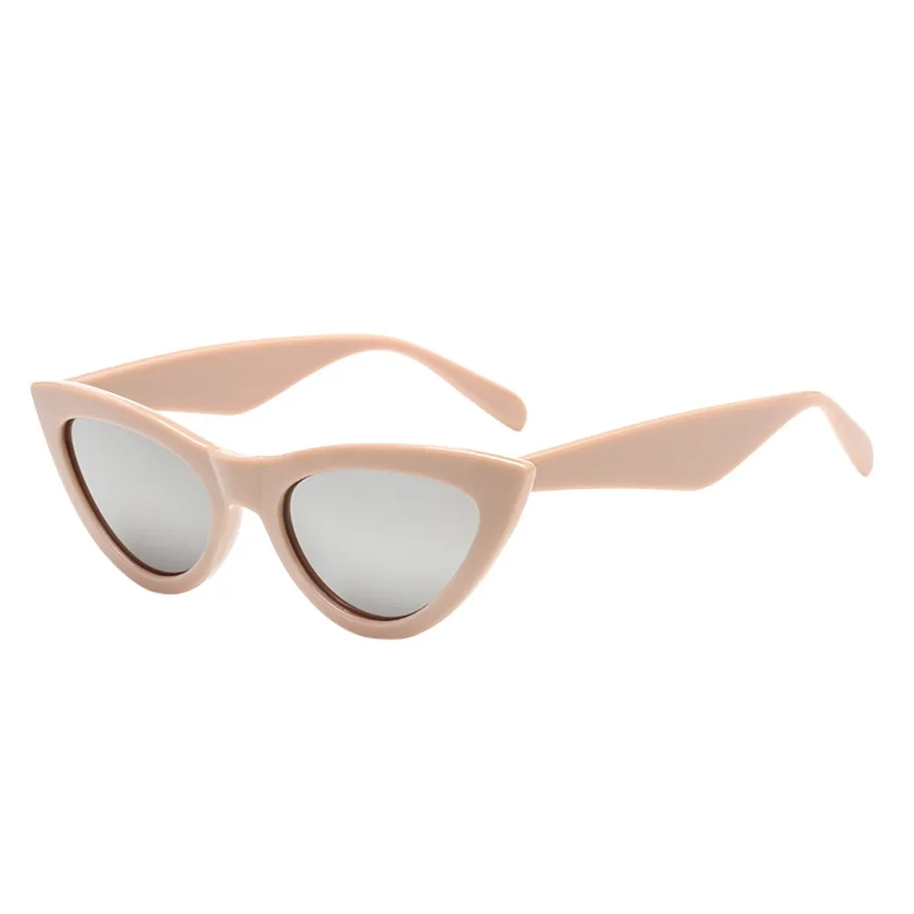 Sunglassate, женские Ретро Винтажные Солнцезащитные очки "кошачий глаз", унисекс, рэппер, гранж, оправа, UV400, защитные очки, солнцезащитные очки для женщин - Цвет оправы: F