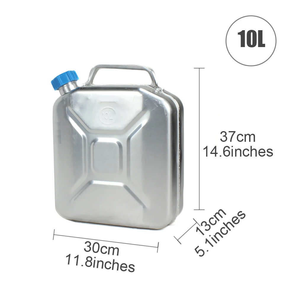 TopAuto 20L Oil Thick Aluminum Fuel Tank Gasoline Diesel Can Water Tank Storage Cell Auto Motorcycle Truck Car Accessories