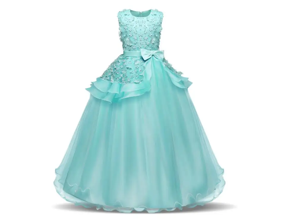 

Long frockes dresses Robe longue fille ceremonie Kids Clothes Party For Girl Frocks Children's Costume Teenage Girl Ceremony