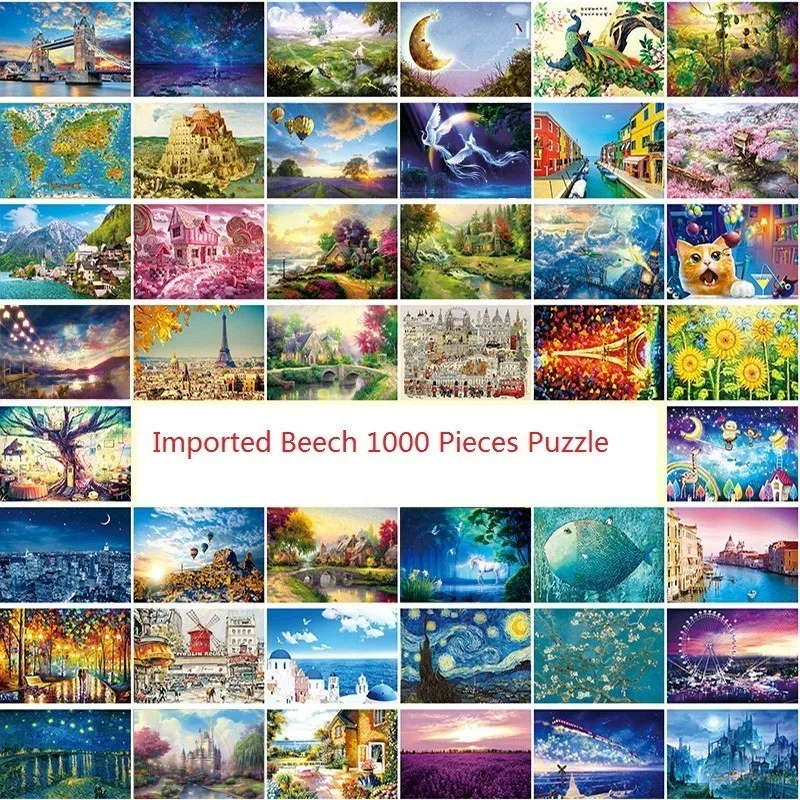 

wooden Jigsaw puzzle 1000 pieces world famous painting puzzles toys for adults children kids toy home decoration collectable new