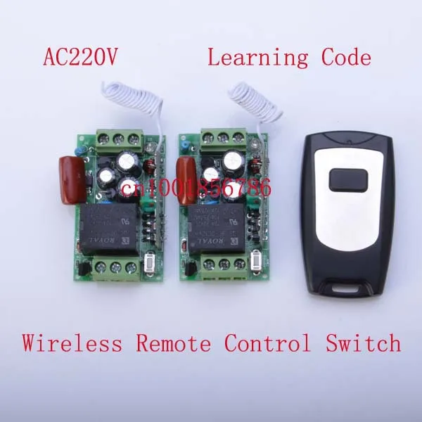 

New 220V 10A RF Wireless Remote Control Switch System 2Receiver&Transmitter 1CH Learning Code ,At The Same Time" On "Off