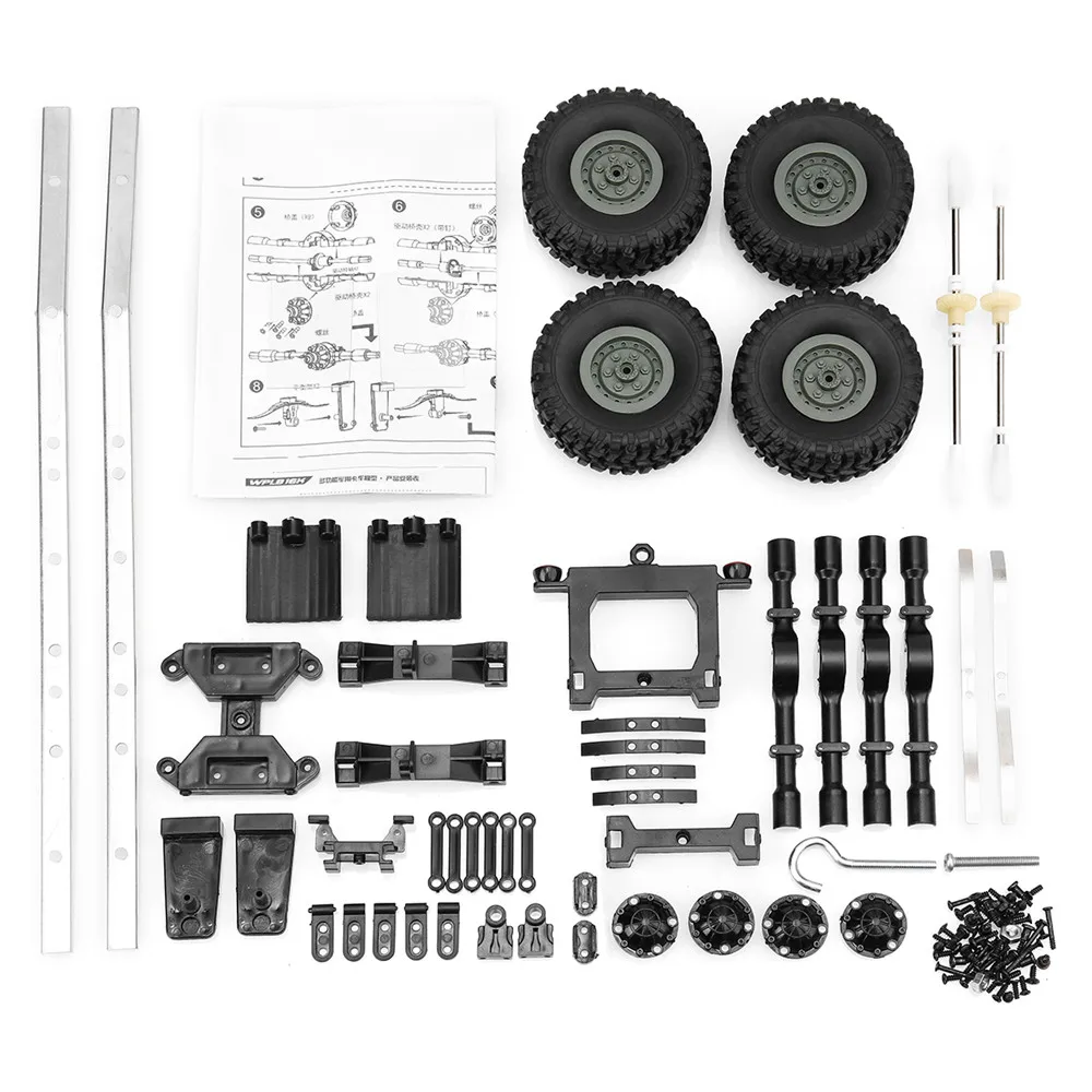 Обновленный прицеп военный Радиоуправляемый автомобиль DIY набор деталей для WPL B1 B14 B16 B24 1/16 металлический пластик высокопрочный износ