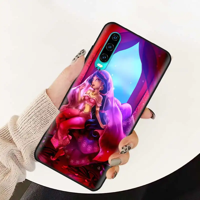 Aladdin Jasmine Princess Black Soft Cases for Huawei P30 P30 Pro P10 P20 Lite P Smart View 20 Soft Silicone cover coque Aladdin Jasmine Princess Black Soft Cases for Huawei P30 P30 Pro P10 P20 Lite P Smart View 20 Soft Silicone cover coque