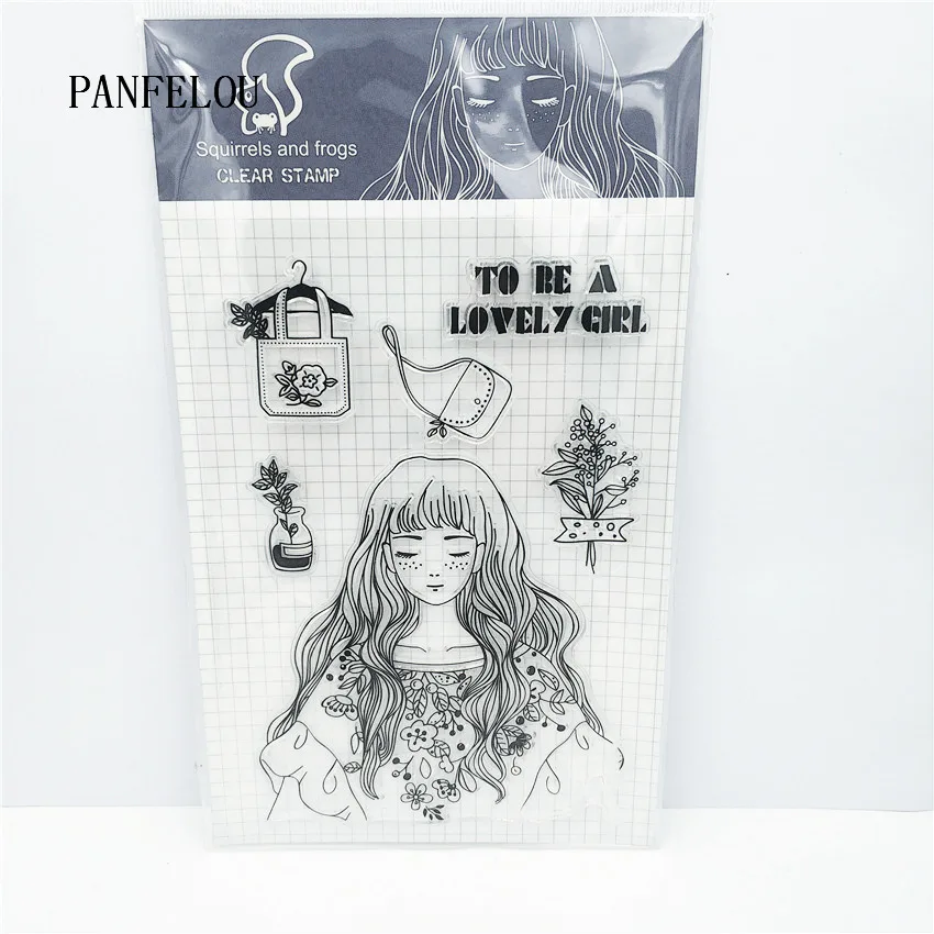 

PANFELOU The girl fantasy Transparent Clear Silicone Stamp/Seal DIY scrapbooking/photo album Decorative clear stamp sheets