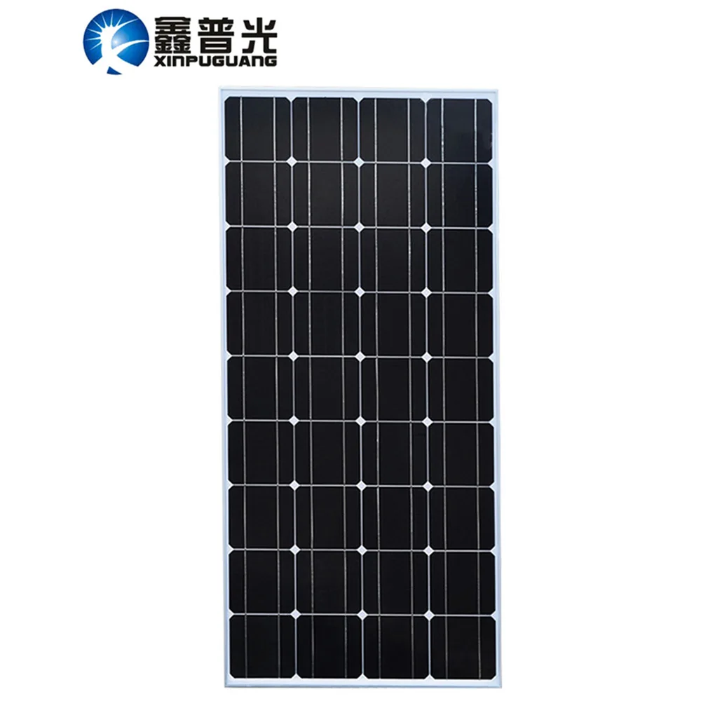 

Xinpuguang 100W 18V Solar Panel Cell Cell Monocrystalline PV Module Kit MC4 12V Battery RV Light Roof Power Charger