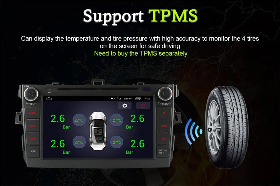 Sale Ownice C500 Octa Core 2G RAM Android 6.0 Car DVD GPS For Toyota Corolla 2006-2011 Radio Support 4G SIM LTE Network 32G ROM 14