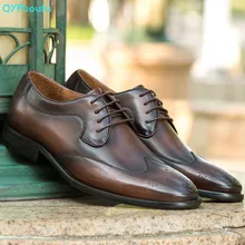 New Brand Genuine Leather Business Dress Shoe Men Retro Luxury Italian Brand Oxford Shoes For Men Classic Brogue Shoes New Brand Genuine Leather Business Dress Shoe Men Retro Luxury Italian Brand Oxford Shoes For Men Classic Brogue Shoes