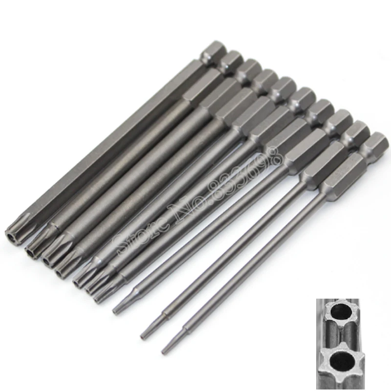 10size/set T6t40 Torx Socket Screwdriver Bits Set Electric