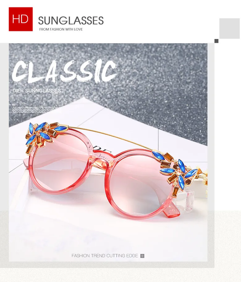 LONSY модные бриллиантовые солнцезащитные очки «кошачий глаз» Для женщин Брендовая Дизайнерская обувь отражающее покрытие зеркала солнцезащитные очки UV400 защиты LS-JR6697