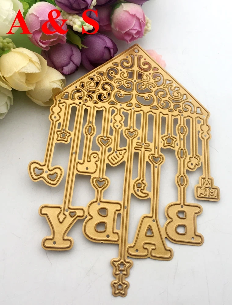 Q69 Metal cutting dies baby bed aeolian bells Scrapbook card paper craft home decoration embossing stencil cutter Q69 Metal cutting dies baby bed aeolian bells Scrapbook card paper craft home decoration embossing stencil cutter