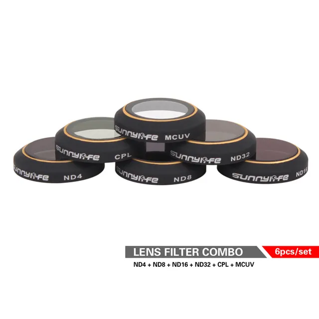 $39.99  Snap on Filters Set 6Pcs ND4/8/16/32 CPL Circular Polarizer MCUV UV Camera Lens Filter Kit for DJI 