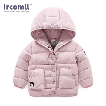 

Ircomll Girls Boys Winter Coat Children Warm Thick Padded Cotton Jacket Coats Hooded 2-7 Year Kids Blue Pink Gray Color Clothes