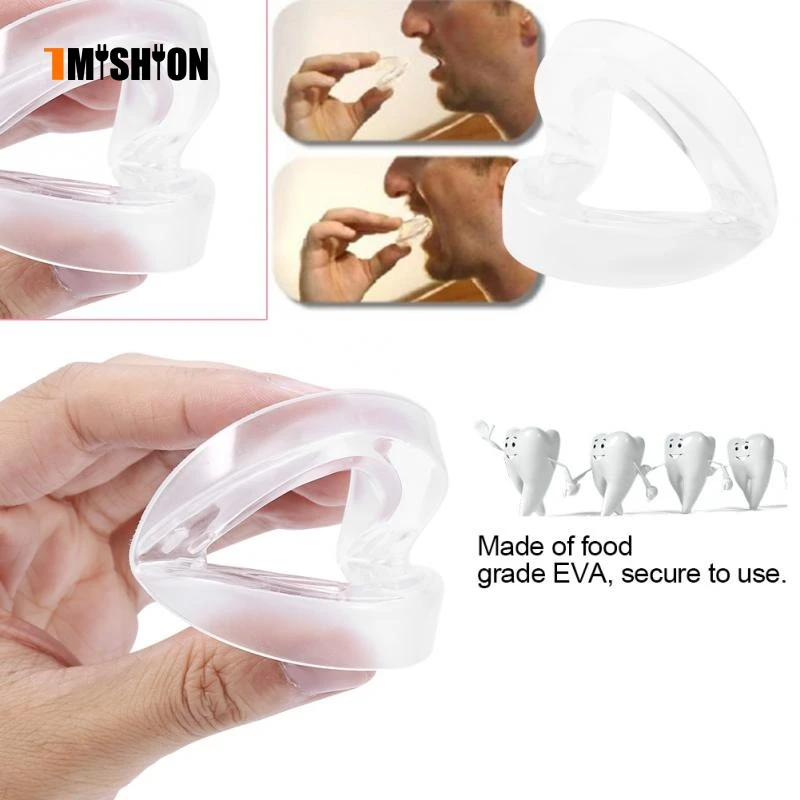 

Foldable Bruxism Mouth Guard Apnea Aid Anti Oral Teeth Grinding Sleep Apnea Guard Double Layer Mouthpiece Stop Snoring Device