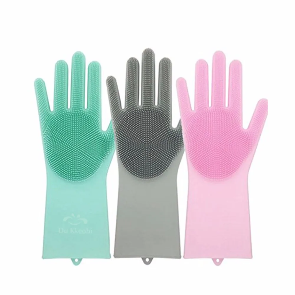 2pcs Right Hand Latex Gloves Home Washing Cleaning Gloves Garden