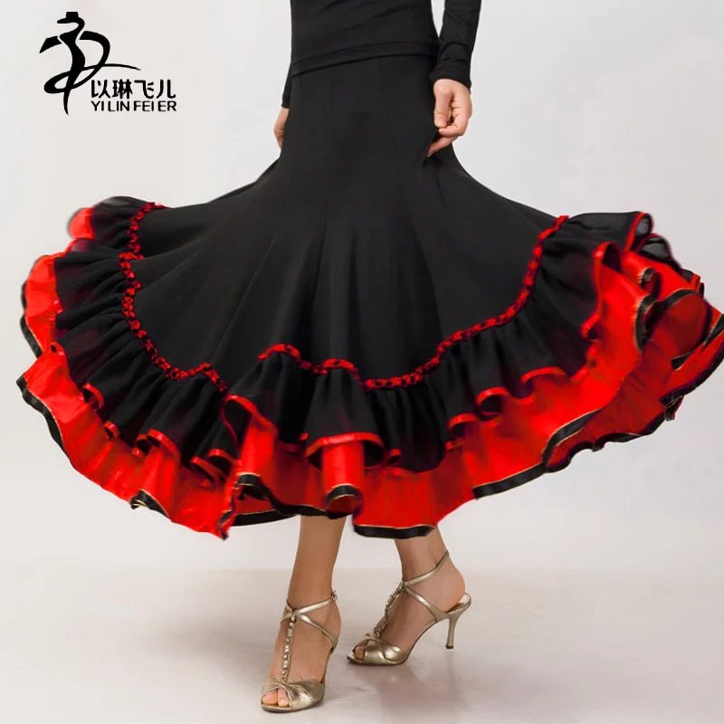 flamenco skirt Latin salsa flamenco Ballroom Dance Dress skirt New
