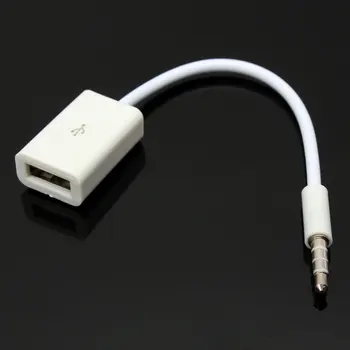 

KROAK 2Pcs Car MP3 AUX 3.5mm Male Audio Plug to Female USB 2.0 Converter Cable Cord NEW