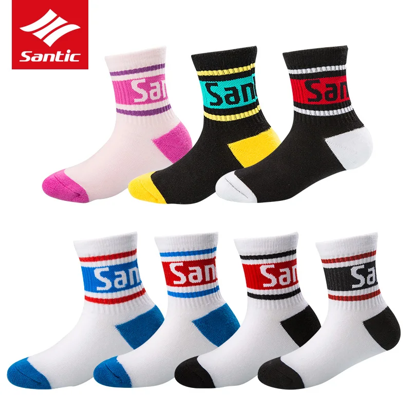 

Santic Professional Kids Sport Socks Breathbale Boys Girls Cycling Short Socks Multi-Funtional Short-Ankle Outdoor Sport Socks