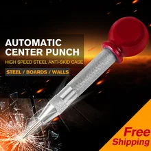 1PCS HSS Center Punch Stator punching Automatic Center Pin Punch Spring Loaded Marking Drilling Tool With A Protective Sleeve 1 pcs automatic center pin punch hss center punching stator spring loaded marking drill tool
