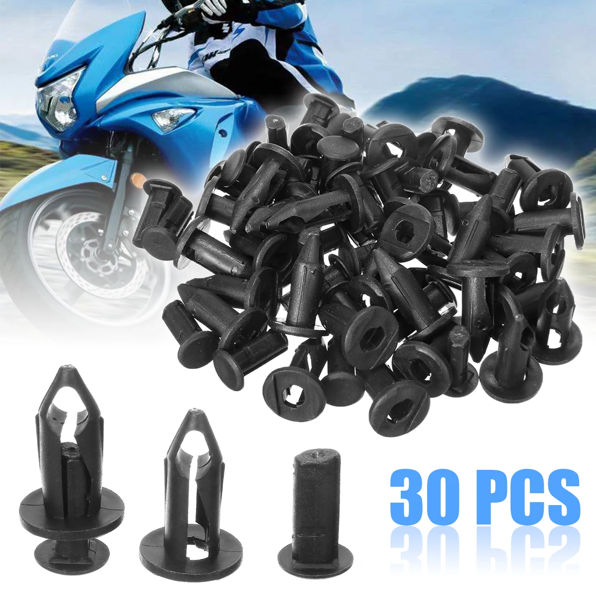 Mayitr 30PCS ATV Fender Clip Rivet For Suzuki KingQuad Vinson Eiger Ozark z250 z400