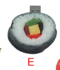 usb флеш-накопитель 128 ГБ memoria usb 2,0 лосось суши еда usb флешка 4 ГБ 8 ГБ 16 ГБ Флешка 32 Гб Флешка 64 Гб подарок - Цвет: E