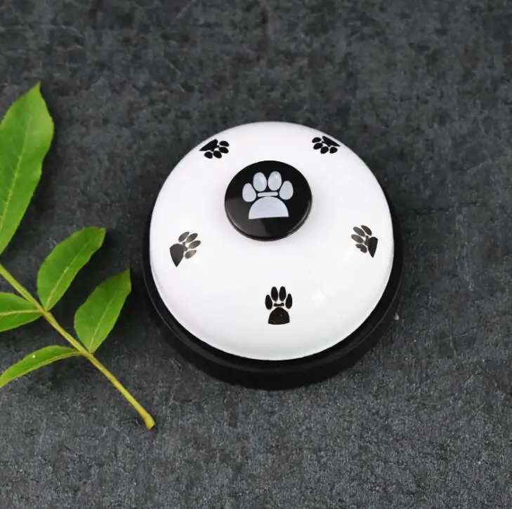 New Pet Call Bell Toy for Dog Interactive Pet Training Bell Toys Cat Kitten Puppy Food Feed Reminder Feeding Ringer - Цвет: Белый