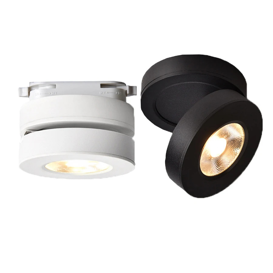 

Thrisdar Rotatable COB LED Track Light LED Ceiling Light Downlight Clothes Shop Showroom Exhibition Rail Track LED Spotlight